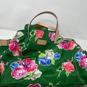 NEVER USED Floral green Kate spade weekender bag